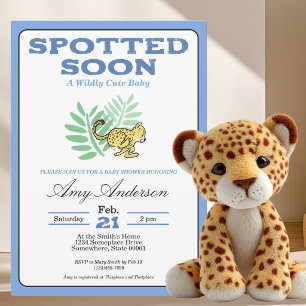 Cute Wild Baby Cheetah Cub Baby Shower Invitation