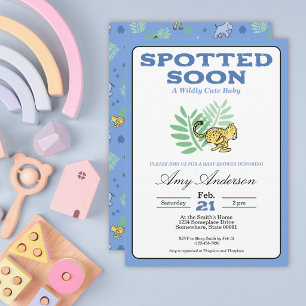 Cute Wild Baby Cheetah Cub Baby Shower Invitation