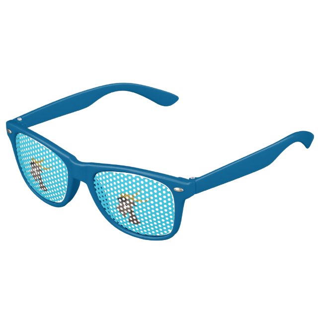 Cute wild goat cartoon kids sunglasses (Angled)