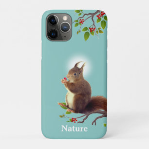 Cute Wild Squirrel & Editable Text iPhone 11 Pro Case