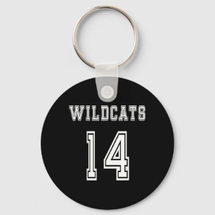 Cute Wildcats 14 Jersey Basball Keychain