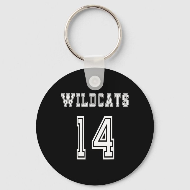 Cute Wildcats 14 Jersey Basball Keychain (Front)