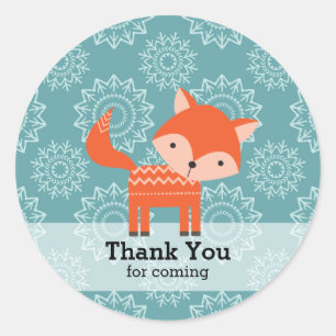 Cute Wilderness Animal Classic Round Sticker