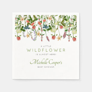 Cute Wildflower Baby Shower Napkins