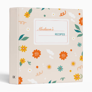 Cute Wildflowers Binder