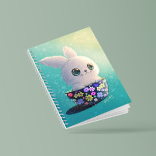Cute Wildlife Of Spring Guardian: Bunny in Bloom Notebook