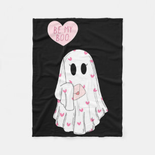 Cute Will You Be My Boo Ghost Halloween! Love Part Fleece Blanket