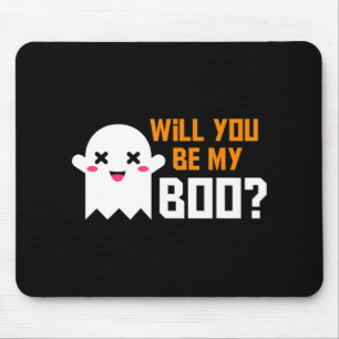 Cute Will You Be My Boo Ghost Halloween! Love Part Mouse Pad