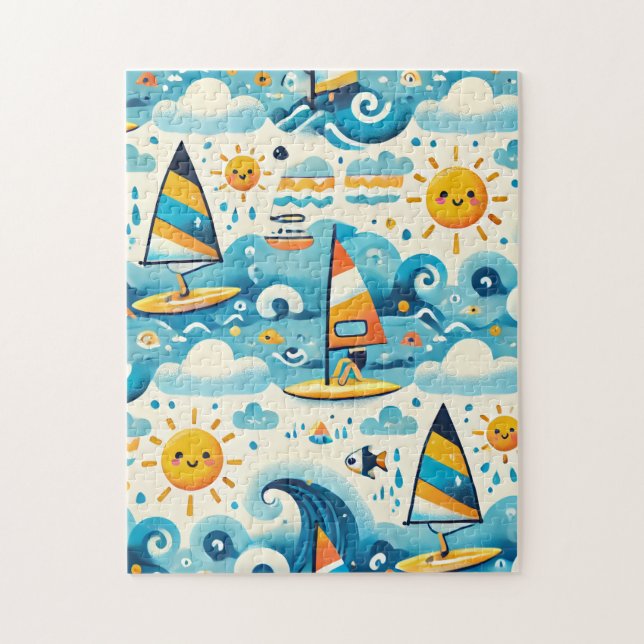 Cute Windsurfing Puzzle 🧩 (Vertical)