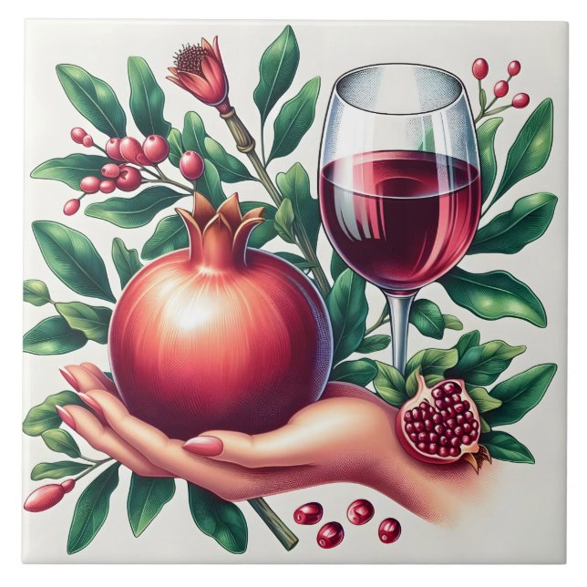 Cute wine lovers crafting home business  tile (Front)