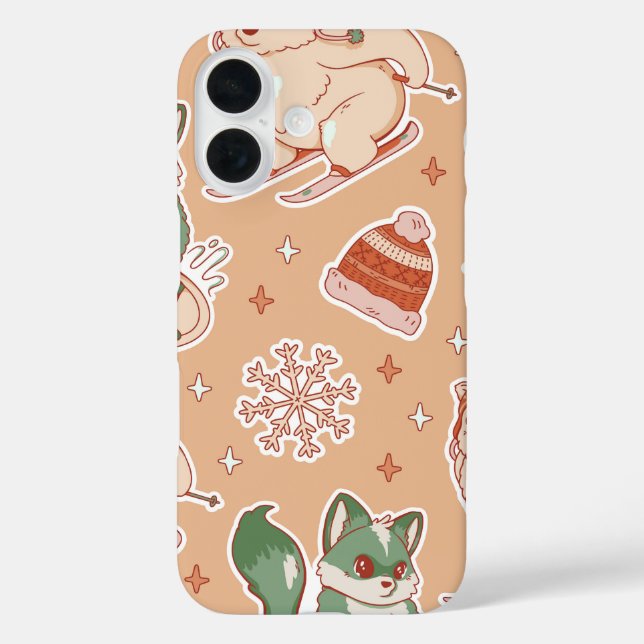 Cute Winter Animal Case-Mate iPhone Case (Back)