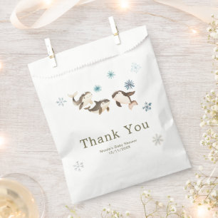 Cute Winter Arctic Whale Baby Shower Favour Bag