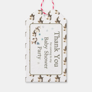 Cute Winter Arctic Whale Baby Shower Gift Tags