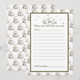 Cute Winter Arctic Wolf Baby Shower Invitation