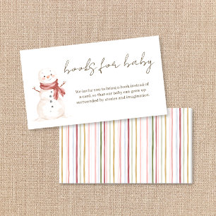 Cute Winter Baby Shower Books for Baby Card