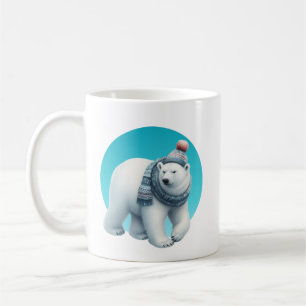 Cute Winter bear add monogram  Coffee Mug