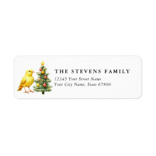Cute Winter Bird Return Address Labels