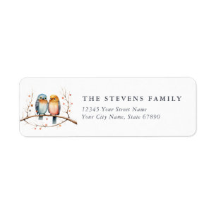 Cute Winter Bird Return Address Labels