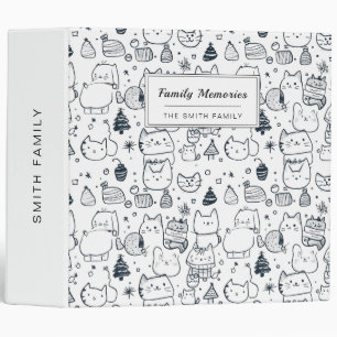Cute Winter Christmas Doodle Pattern (1) Binder