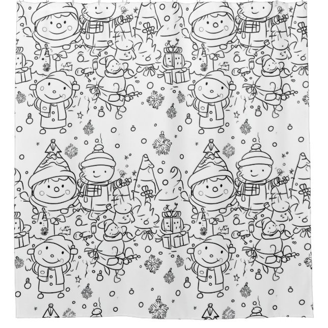 Cute Winter Christmas Doodle Pattern (2) (Front)