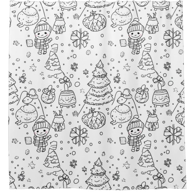 Cute Winter Christmas Doodle Pattern (3) (Front)