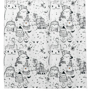 Cute Winter Christmas Doodle Pattern (4)
