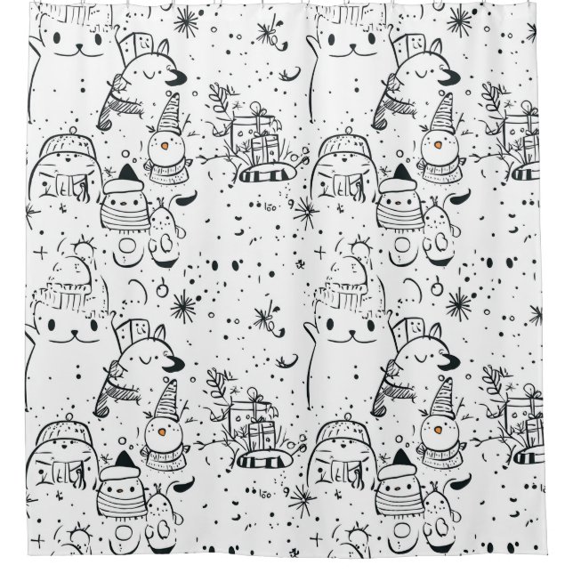 Cute Winter Christmas Doodle Pattern (4) (Front)