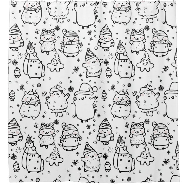 Cute Winter Christmas Doodle Pattern (5) (Front)