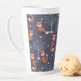 Cute Winter Fox Latte Mug