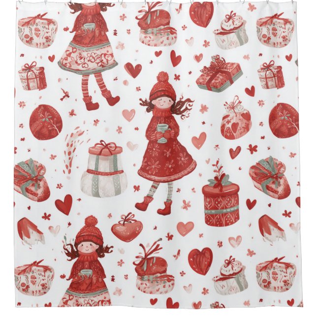 Cute Winter Girl Holiday Pattern (Front)