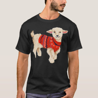 Cute Winter Goat in a Sweater