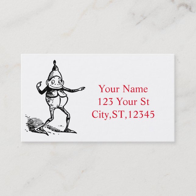 Cute Winter Holiday Elf Gnome Thunder_Cove Business Card (Front)
