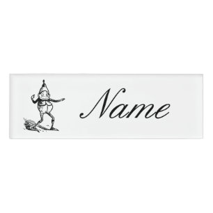 Cute Winter Holiday Elf Thunder_Cove Name Tag