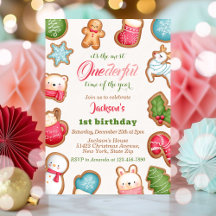 Cute Winter Onederful Holiday 1st Birthday party 