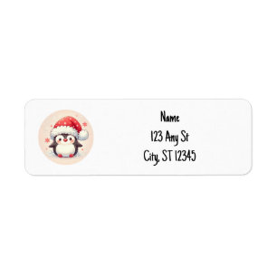 Cute Winter Penguin Address Label