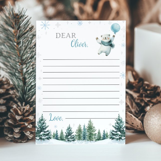 Cute Winter Polar Bear Birthday Time Capsule Card (Creator Uploaded)