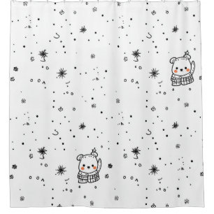 Cute Winter Polar Bear Snowflake