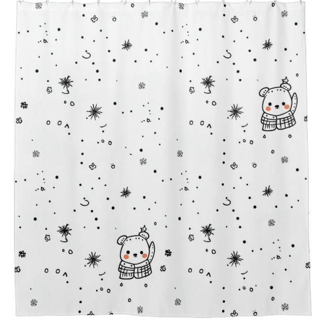 Cute Winter Polar Bear Snowflake (Front)