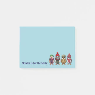 Cute Winter Post It Notes | Winter Birds