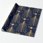 Cute Winter Scene/Navy Christmas Wrapping Paper<br><div class="desc">Wrapping Paper
Cute Winter Scene/Navy 
Christmas/Festive/Holidays/Unique
Customizable</div>