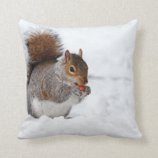 Cute Winter Scenic Throw Pillow