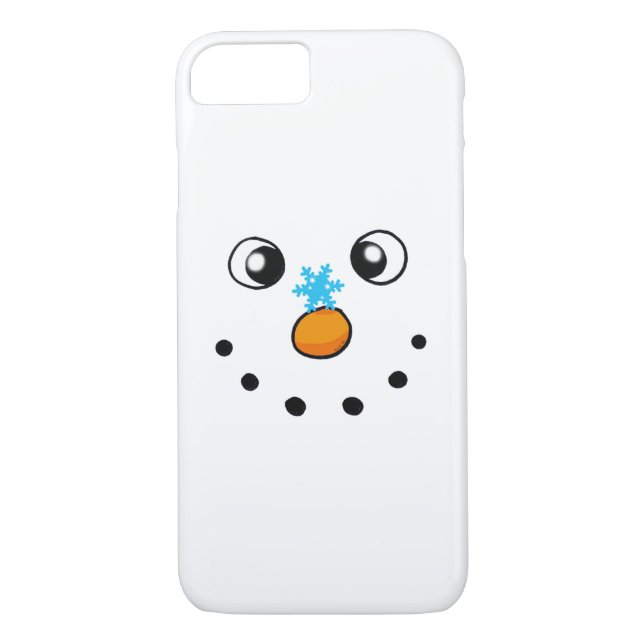 cute winter snowman and snowflake Case-Mate iPhone case (Back)