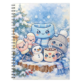 Cute Winter Snowman Spiral Notebook
