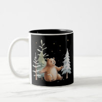 Cute Winter Snowy Bear Whimsical Woodland Winter 