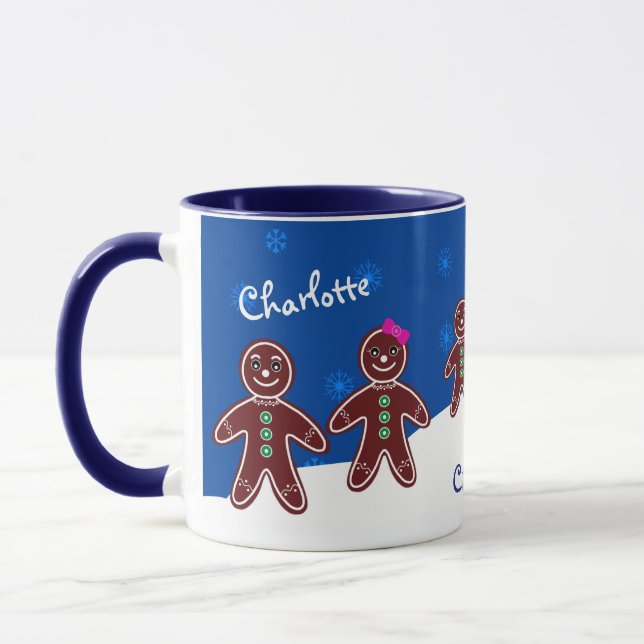 Cute Winter Sweet Gingerbread Christmas Mug (Left)