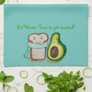 Cute winter theme dish towel