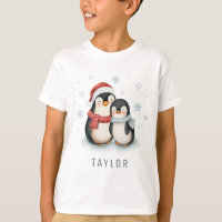 Cute Winter Themed Penguins Christmas