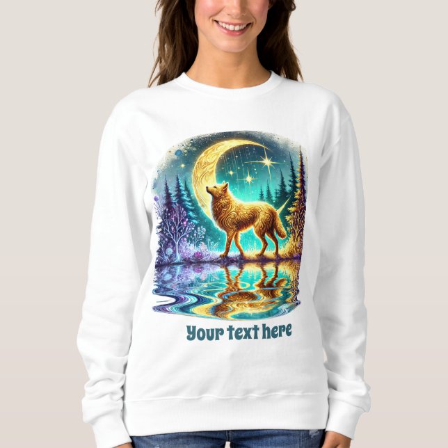 Cute Winter wolf customizable  Sweatshirt (Front)