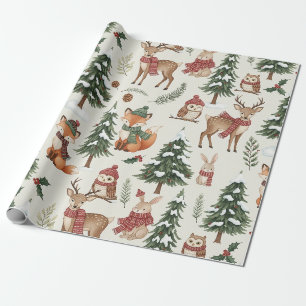 Cute Winter Woodland Friends – Holiday Animal (13) Wrapping Paper
