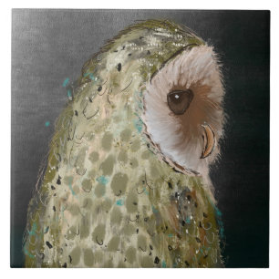 Cute Wise Owl Ceramic Kitchen Tile